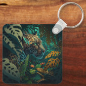 Wild Oerwoud Jaguar Sleutelhanger (Achterkant)