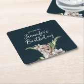 Wild Oerwoud Leopard Adult Verjaardagsfeest Kartonnen Onderzetters (Schuin)