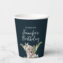 Wild Oerwoud Leopard Adult Verjaardagsfeest Papieren Bekers