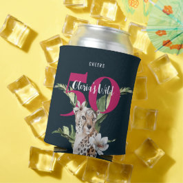 Wild Oerwoud Leopard Roze 50ste verjaardag Blikjeskoeler