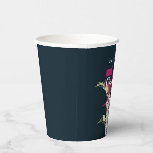 Wild Oerwoud Leopard Roze 50ste Verjaardag Grappig Papieren Bekers (Rechts)