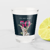 Wild Oerwoud Leopard Roze 50ste Verjaardag Grappig Shot Glas (Voorkant)