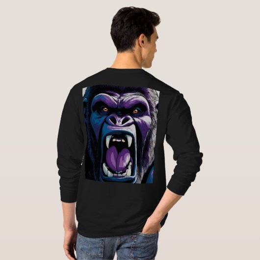 Wild Oerwoud Monkey design T-shirt (Achterkant volledig)