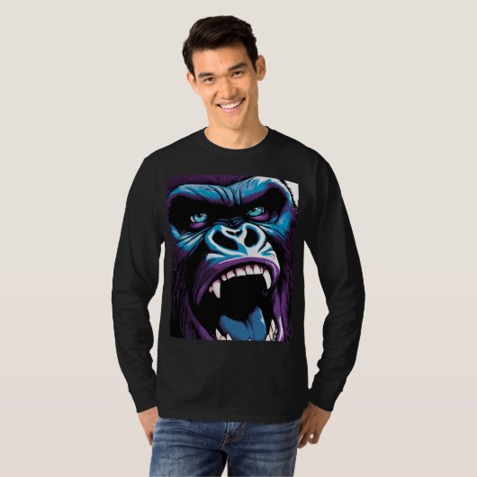Wild Oerwoud Monkey design T-shirt (Voorkant volledig)