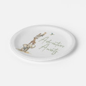 Wild Oerwoud Safari Adventure wacht op Baby shower Papieren Bordje (Gekanteld)