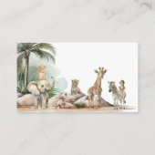 Wild Oerwoud Safari Animals Baby Registry Informatiekaartje (Achterkant)