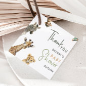 Wild Oerwoud Safari Animals Baby shower Bedankt Bedankjes Labels