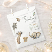 Wild Oerwoud Safari Animals Baby shower Bedankt Bedankzakje (Geknipt)