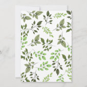 Wild Oerwoud Safari Baby Boy Shower Kaart (Achterkant)