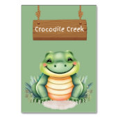 Wild Oerwoud Safari Crocodile Creek Tafelbord Kaart (Achterkant)