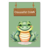 Wild Oerwoud Safari Crocodile Creek Tafelbord Kaart (Voorkant)
