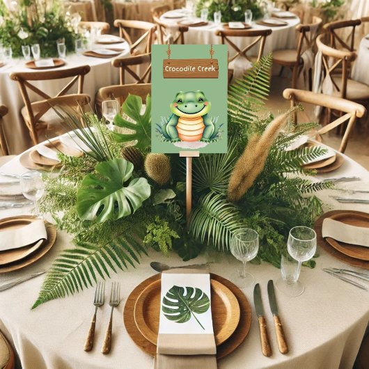 Wild Oerwoud Safari Crocodile Creek Tafelbord Kaart