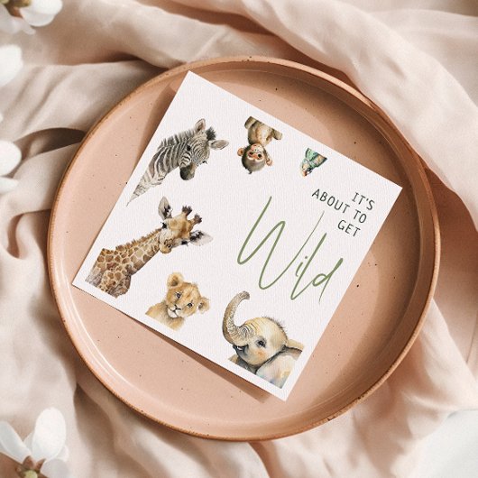 Wild Oerwoud Safari Dieren Baby shower Servet