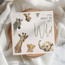 Wild Oerwoud Safari Dieren Baby shower Servet