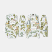 Wild Oerwoud Safari Dieren Botanisch Baby shower Bedankdoosjes (Uitgevouwen)