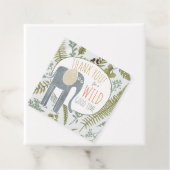 Wild Oerwoud Safari Dieren Botanisch Baby shower Bedankjes Labels (In situ)