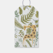 Wild Oerwoud Safari Dieren Botanisch Baby shower Cadeaulabel (Achterkant)