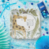 Wild Oerwoud Safari Dieren Botanisch Baby shower Papieren Bordje (Feest)