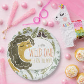 Wild Oerwoud Safari Dieren Botanisch Baby shower Papieren Bordje (Feest)