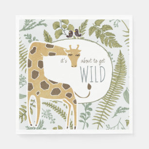 Wild Oerwoud Safari Dieren Botanisch Baby shower Servet