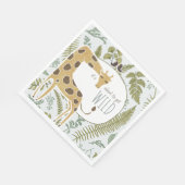 Wild Oerwoud Safari Dieren Botanisch Baby shower Servet (Hoek)
