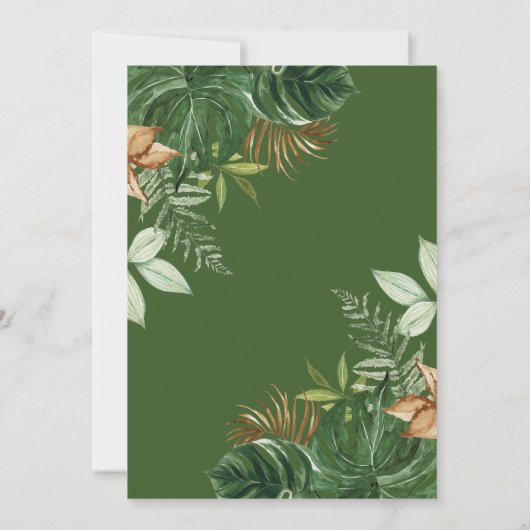 Wild Oerwoud Safari Feestdieren Jongensverjaardag Bedankkaart (Achterkant)