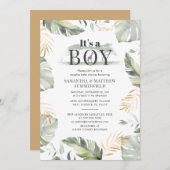 Wild Oerwoud Safari Giraffe Couples Baby shower Kaart (Voorkant / Achterkant)