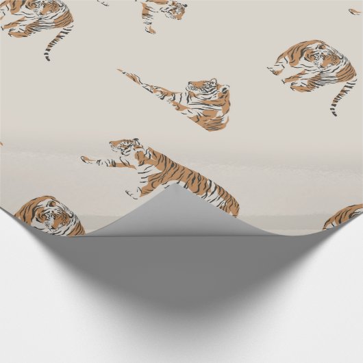 wild oerwoud tijger safari verpakkingspapier cadeaupapier (Hoek)