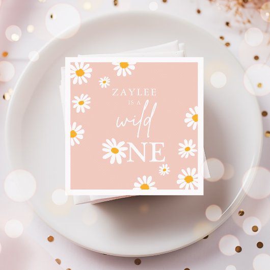 Wild One 1e verjaardag Bohemian Groovy Decor Servet