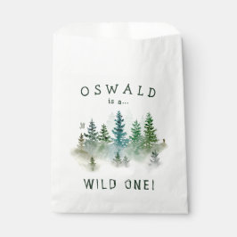 Wild One 1e Verjaardag Bos Aquarel Bedankzakje