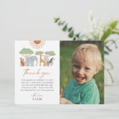 Wild One 1e Verjaardag Dank u kaart (Staand voorkant)