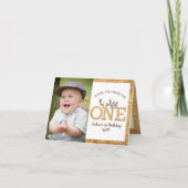 Wild One 1e verjaardag Foto Hartelijk dank Kaart (Voorkant)