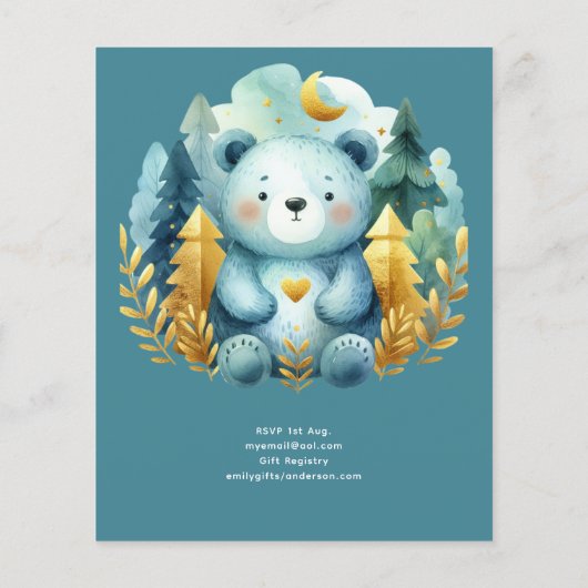 WILD ONE 1e Verjaardag Jongens BEER Camping (Achterkant)