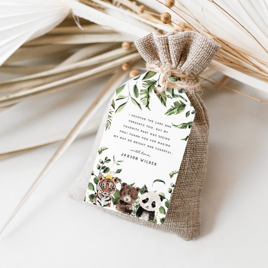 Wild One 1e verjaardag party bedankt Cadeaulabel