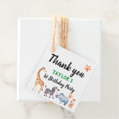 Wild One 1e verjaardag Safari Dank je Bedankjes Labels (In situ)