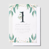 Wild One 1e verjaardagsfeestje Vellum Uitnodigingen (Offset)