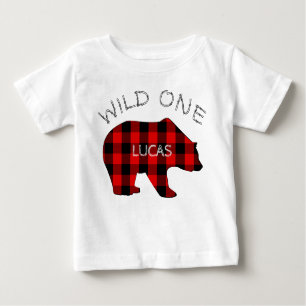 Wild One 1st Birthday Beer Lumberjack Plaid