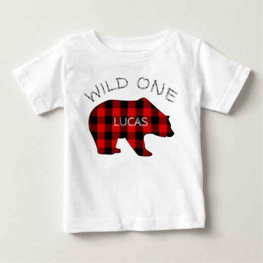 Wild One 1st Birthday Beer Lumberjack Plaid (Voorkant)
