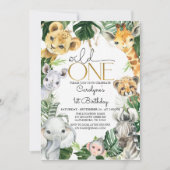 Wild One 1st Birthday Boy Uitnodiging (Voorkant)