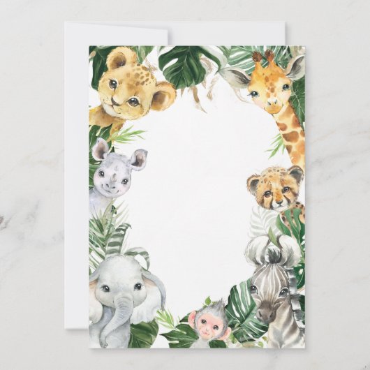 Wild One 1st Birthday Boy Uitnodiging (Achterkant)