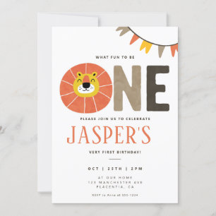 Wild One 1st Birthday Lion Safari Kaart