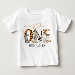 Wild One 1st Birthday Oerwoud Baby T-shirt