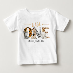 Wild One 1st Birthday Oerwoud Baby T-shirt