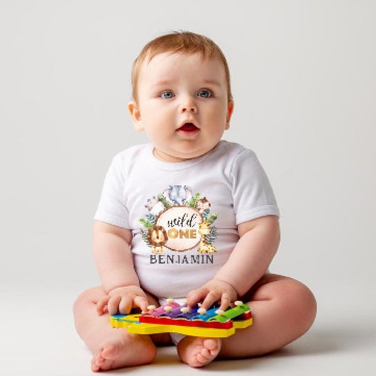 Wild One 1st Birthday Oerwoud Baby T-shirt