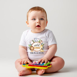 Wild One 1st Birthday Oerwoud Baby T-shirt