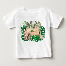 Wild One 1st Birthday Oerwoud Baby T-shirt