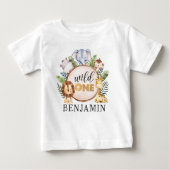Wild One 1st Birthday Oerwoud Baby T-shirt (Voorkant)