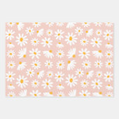 Wild One 1st Birthday Party Boho Blush Pink Daisy Inpakpapier Vel (Voorkant 3)