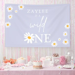 Wild One 1st Birthday Party Boho Daisy Welkom Spandoek