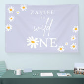 Wild One 1st Birthday Party Boho Daisy Welkom Spandoek (Beurs)